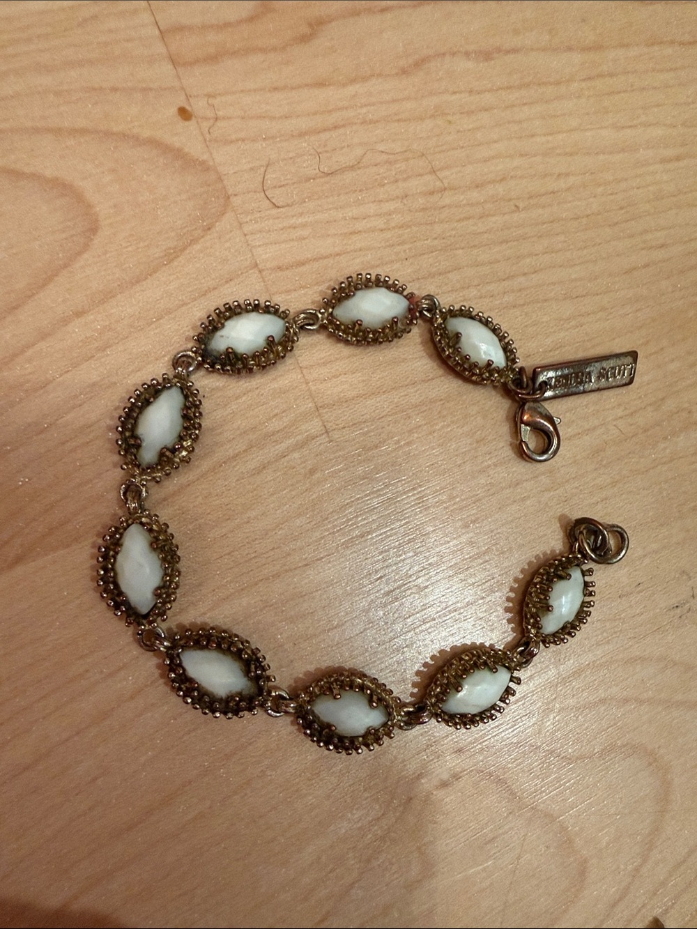 Kendra Scott Gold-Tone Bracelet with White Marquise Stones